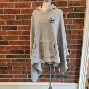 Nineline Apparel Gray Hooded Poncho Sweatshirt One Size